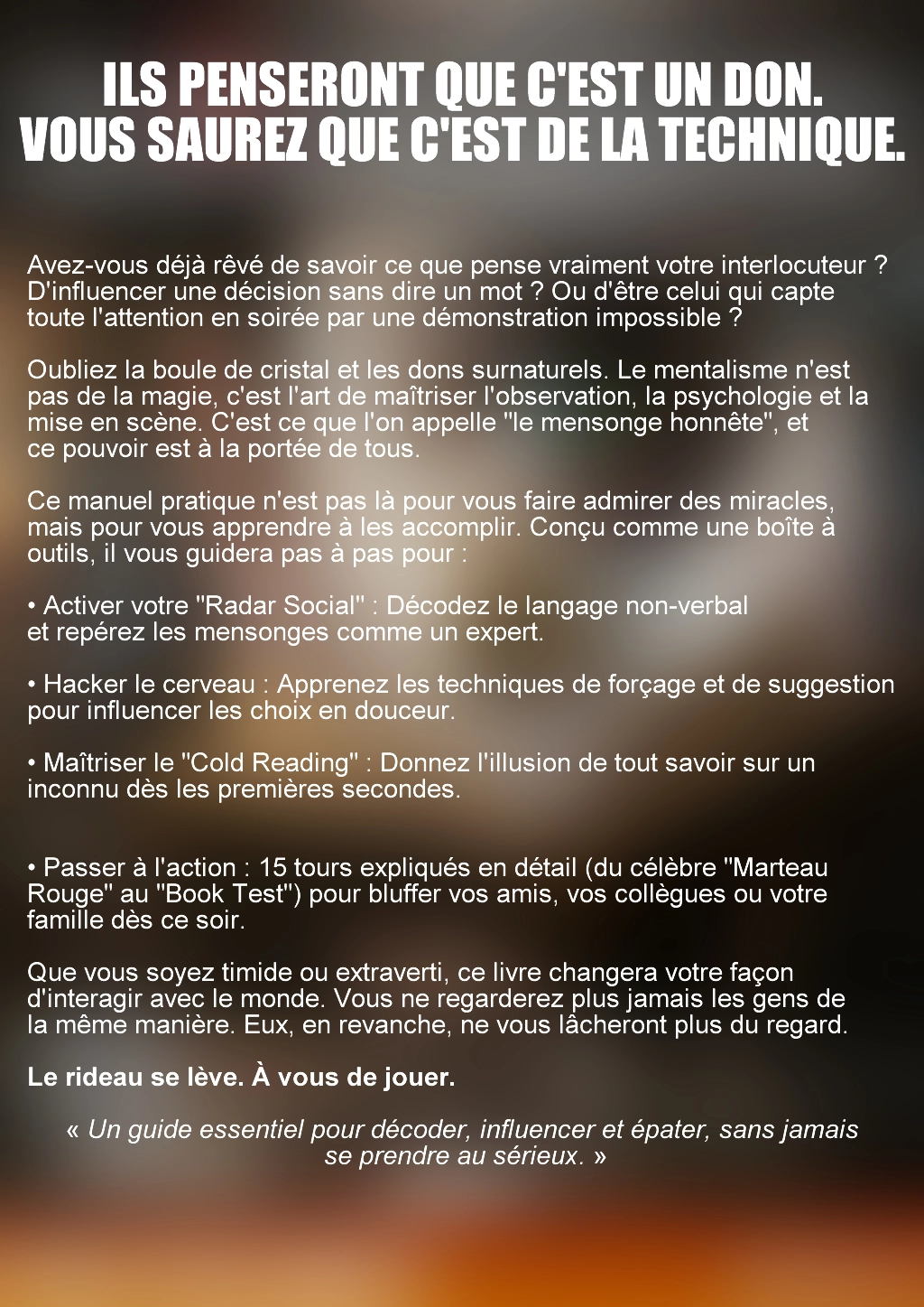 4eme Couverture trucs de mentaliste