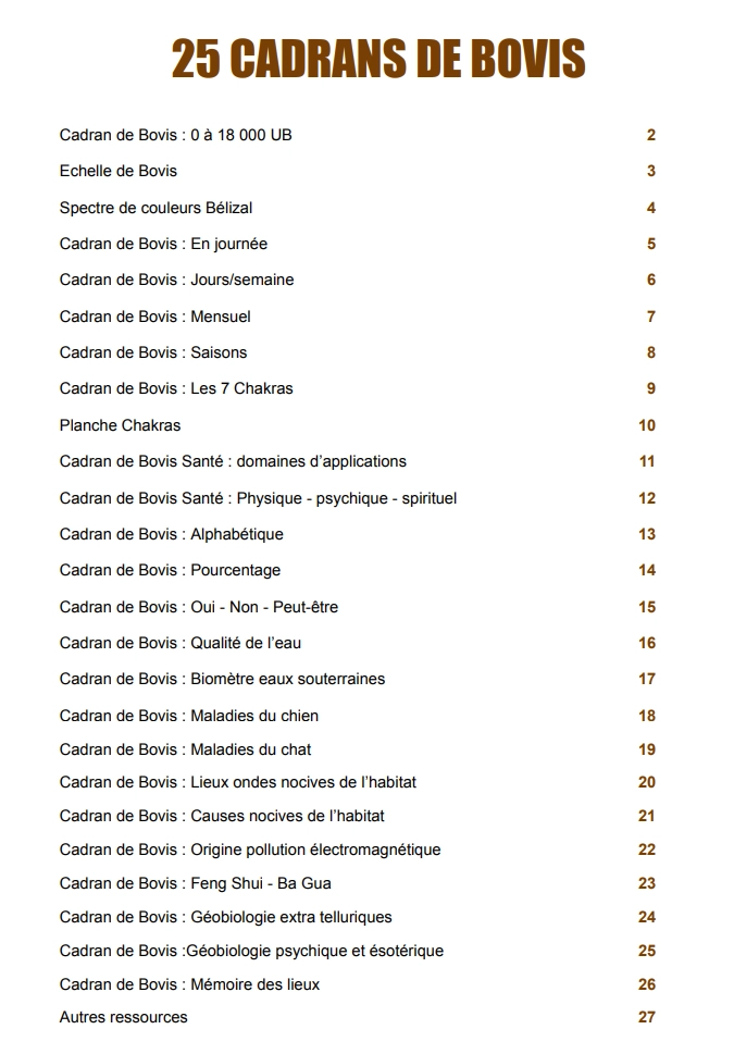 sommaire 25 cadrans a imprimer tome1