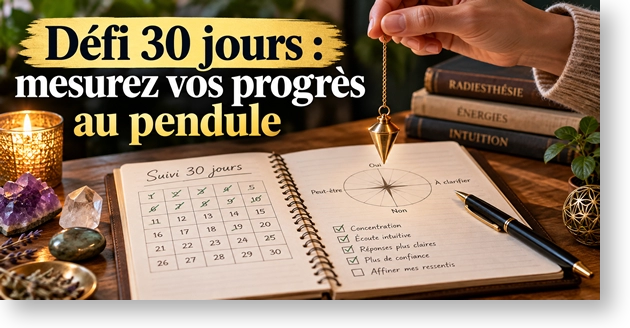 Défi des 30 jours pour mesurer l'évolution de sa pratique du pendule