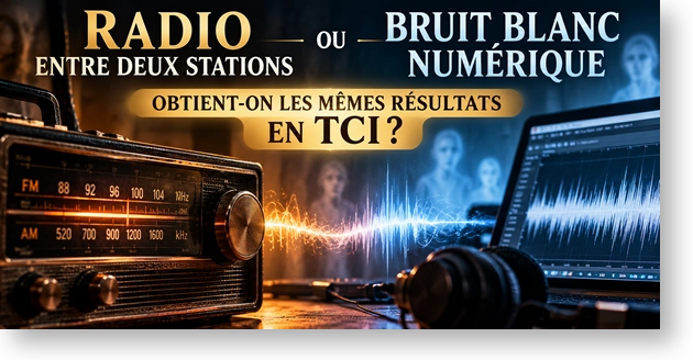 Radio entre deux stations ou bruit blanc numérique : comparaison des méthodes d'enregistrement en TCI.