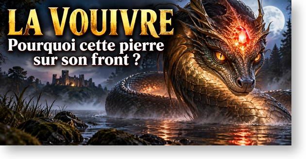 La Vouivre et la pierre précieuse portée sur son front